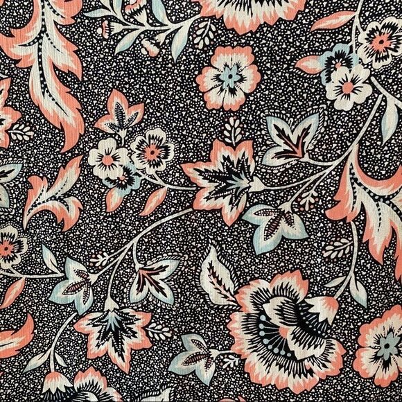 J. Jill XS NWT Sheer Black Floral Button Rayon Flowy Relaxed Tunic - Picture 11 of 11